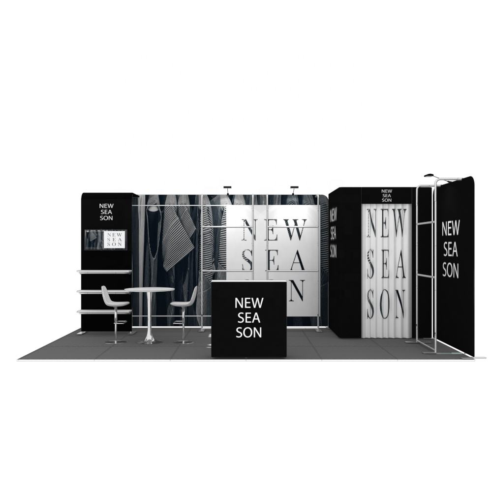 Custom 10x20 Modular Aluminum Tension Fabric Trade Show Booth
